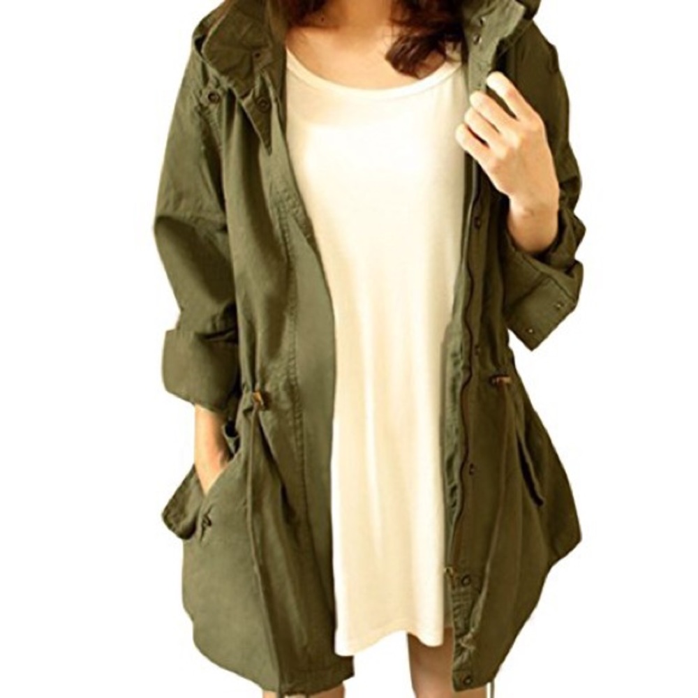 Cotton On Olive Green Canvas Parka